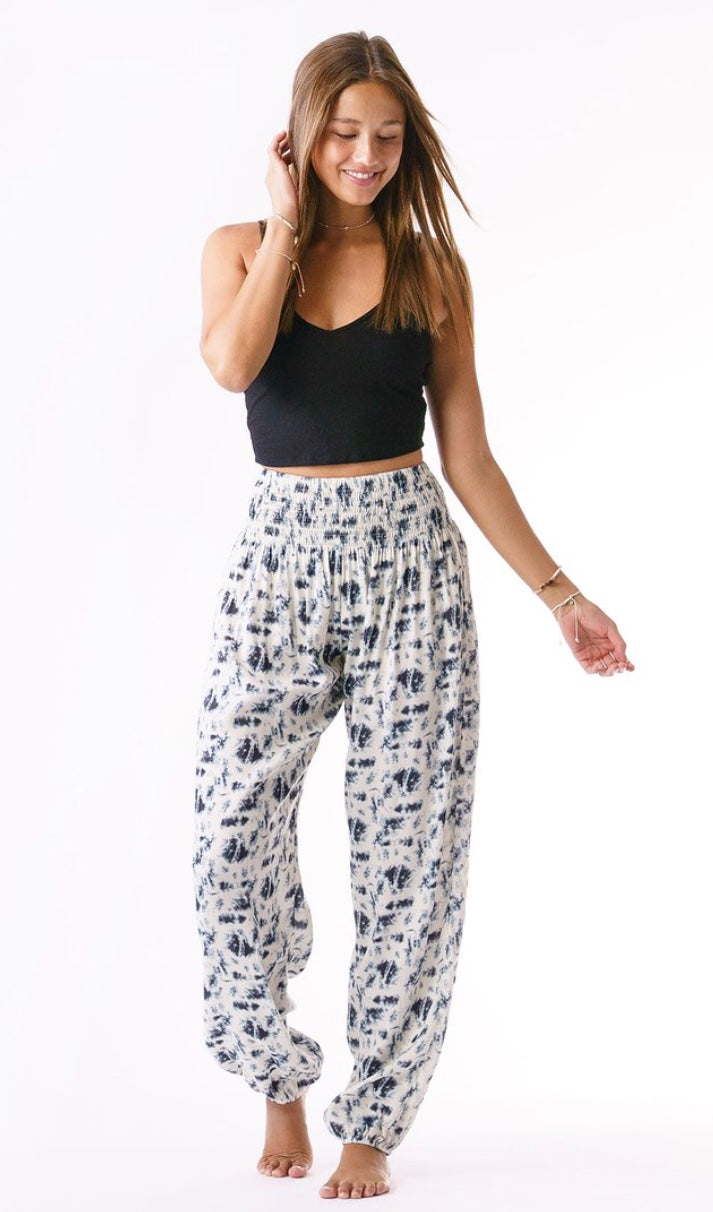 TROPICAL PRINT HAREM PANTS