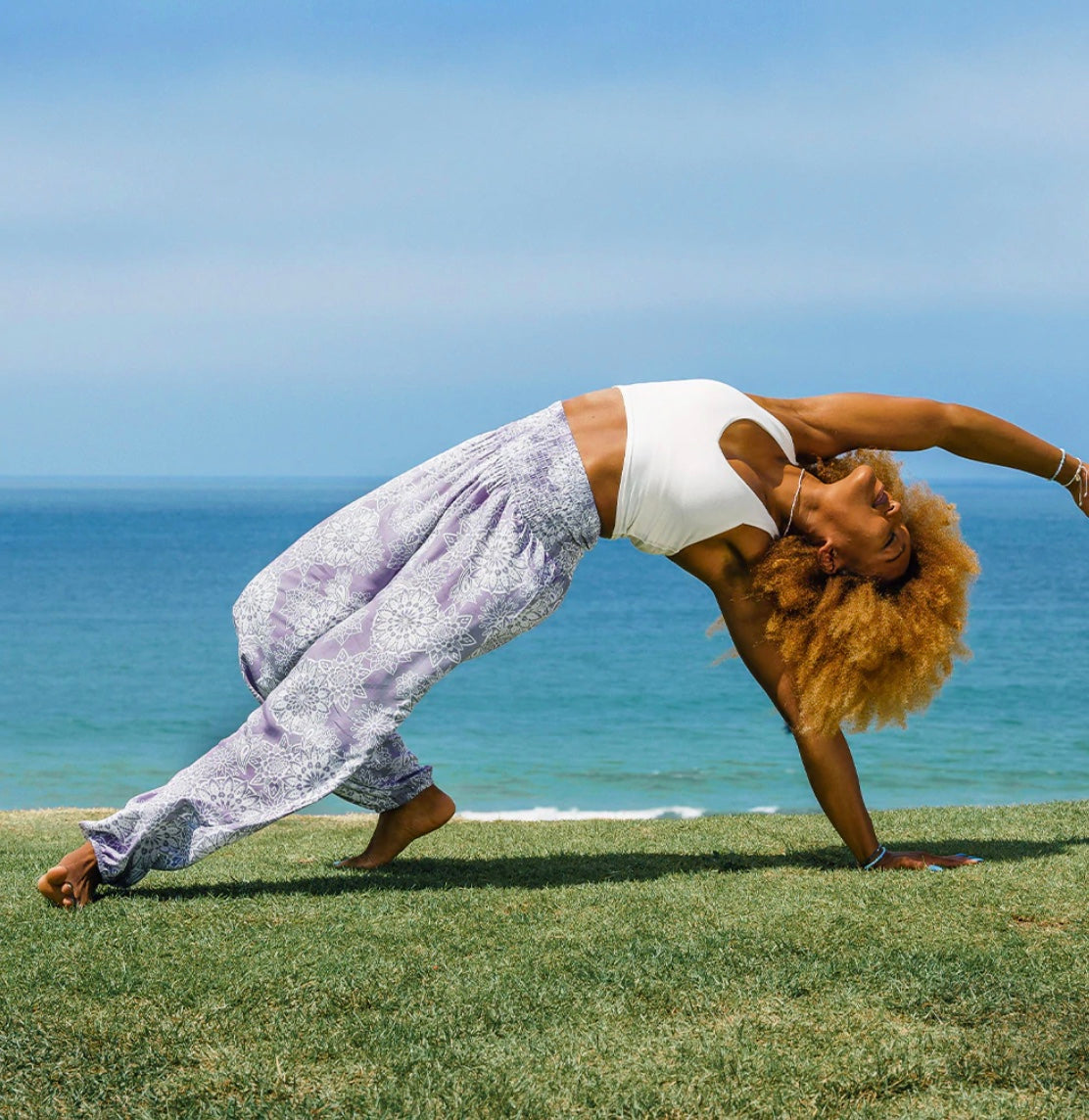 TROPICAL PRINT HAREM PANTS