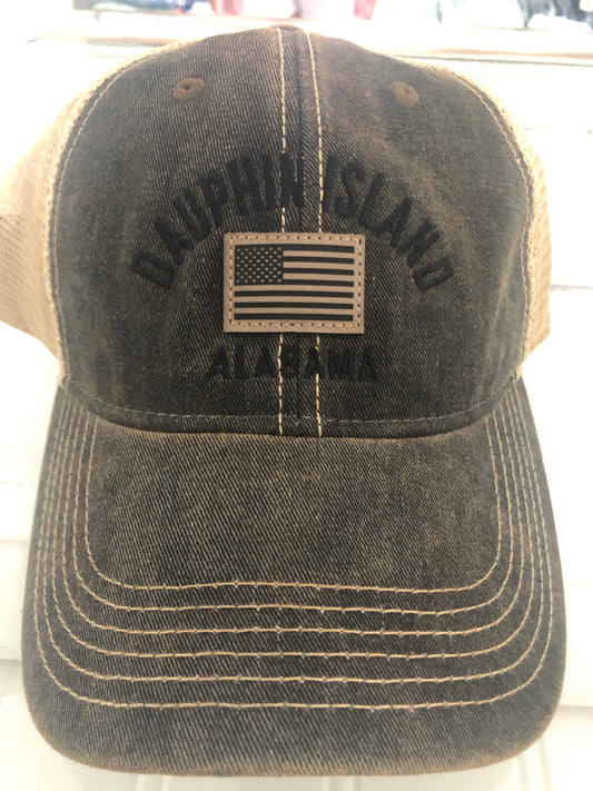 DAUPHIN ISLAND AMERICAN FLAG HAT