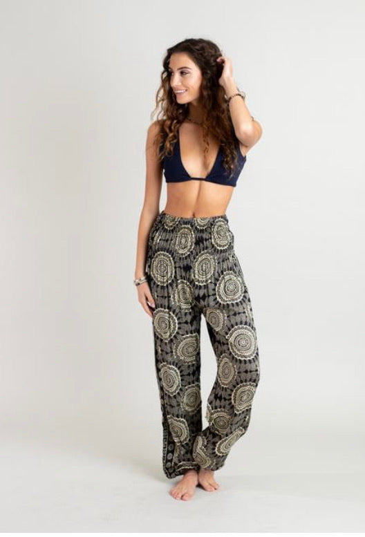 TROPICAL PRINT HAREM PANTS