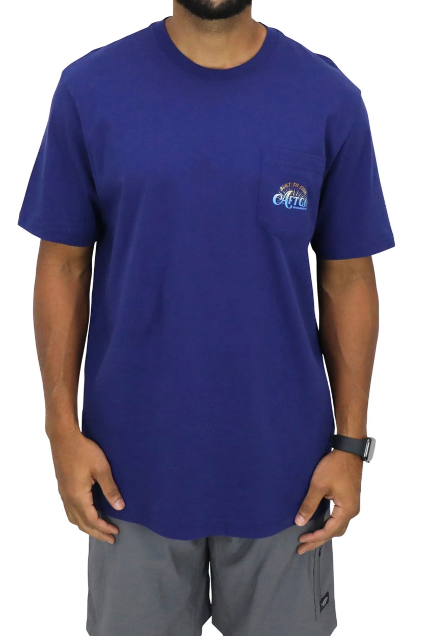 AFTCO MEN'S ALKALINE T-SHIRT STORM BLUE