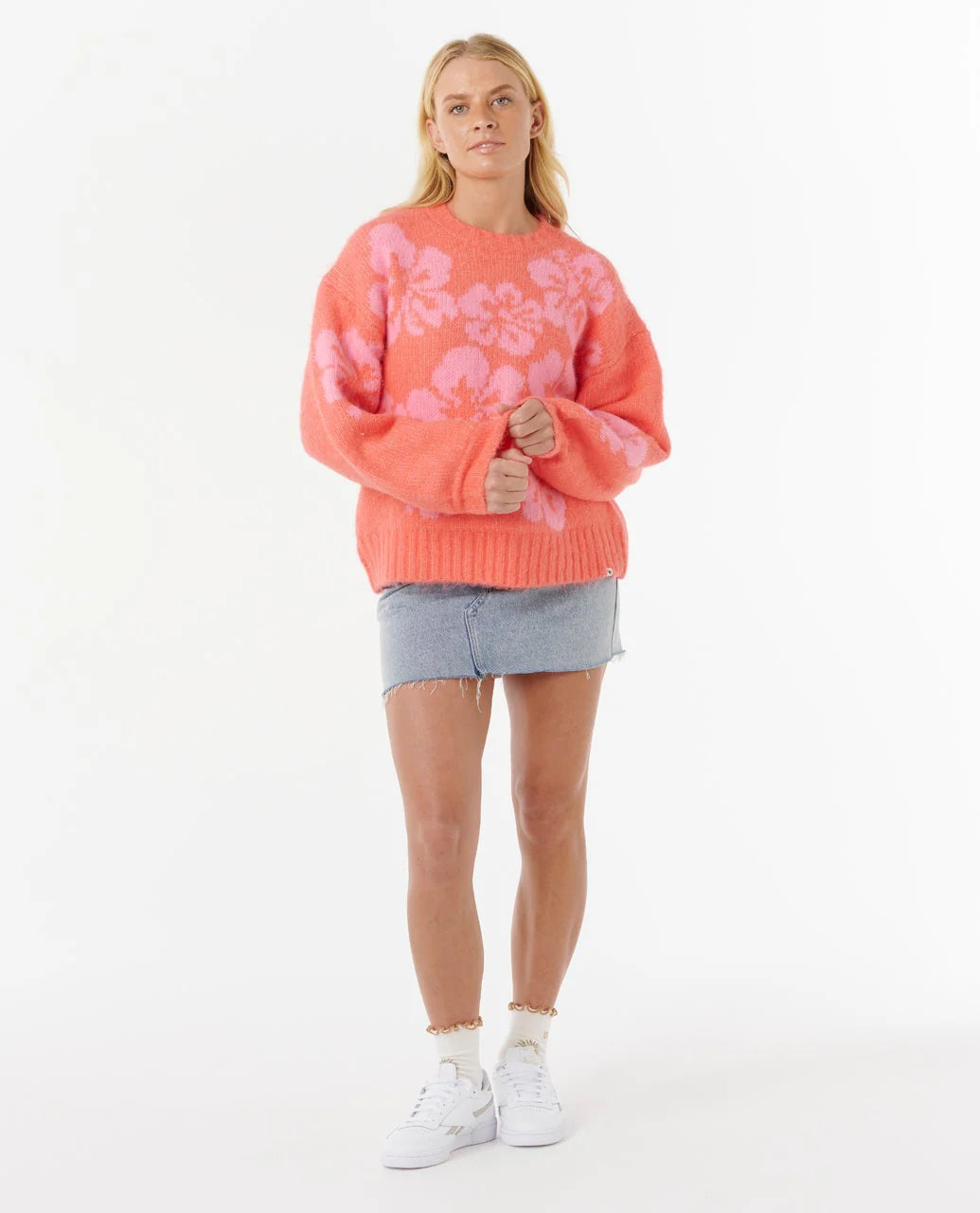 RIP CURL HIBISCUS HEAT JACQUARD CREW