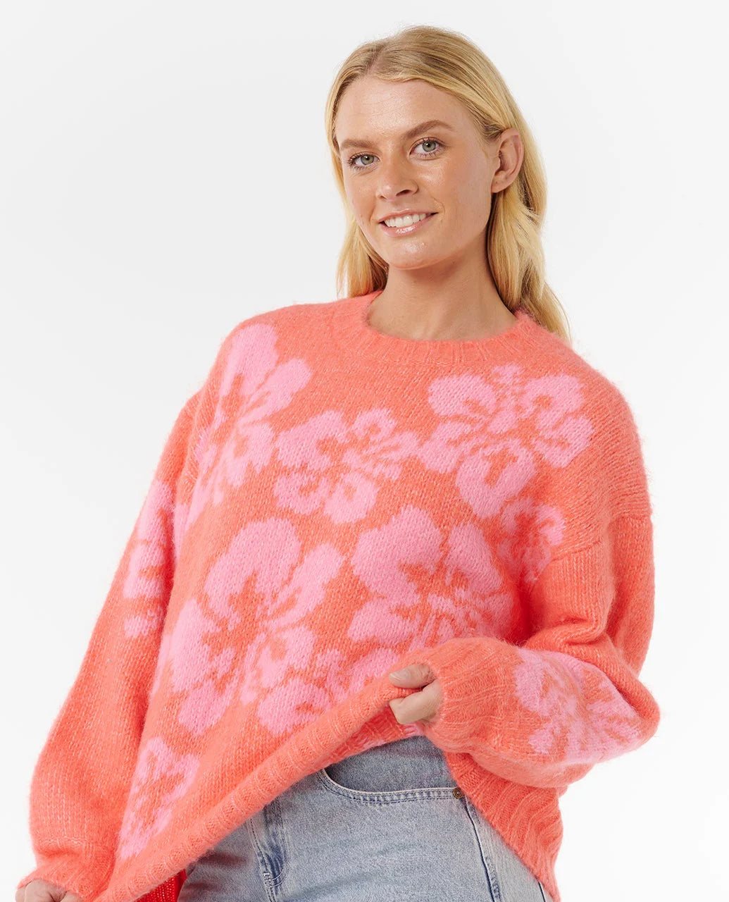 RIP CURL HIBISCUS HEAT JACQUARD CREW