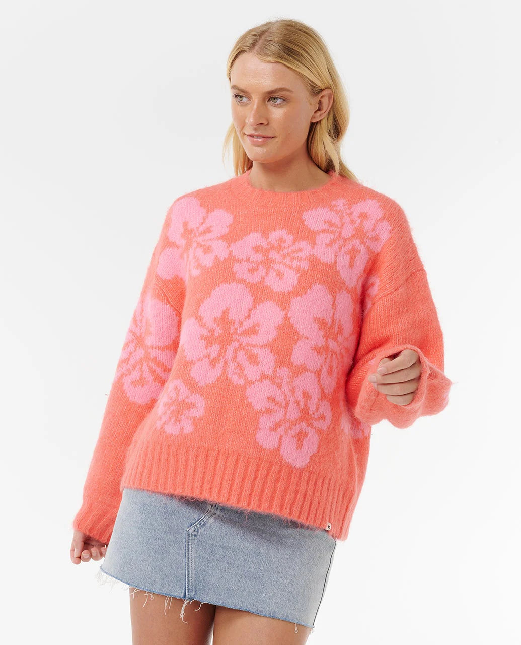 RIP CURL HIBISCUS HEAT JACQUARD CREW