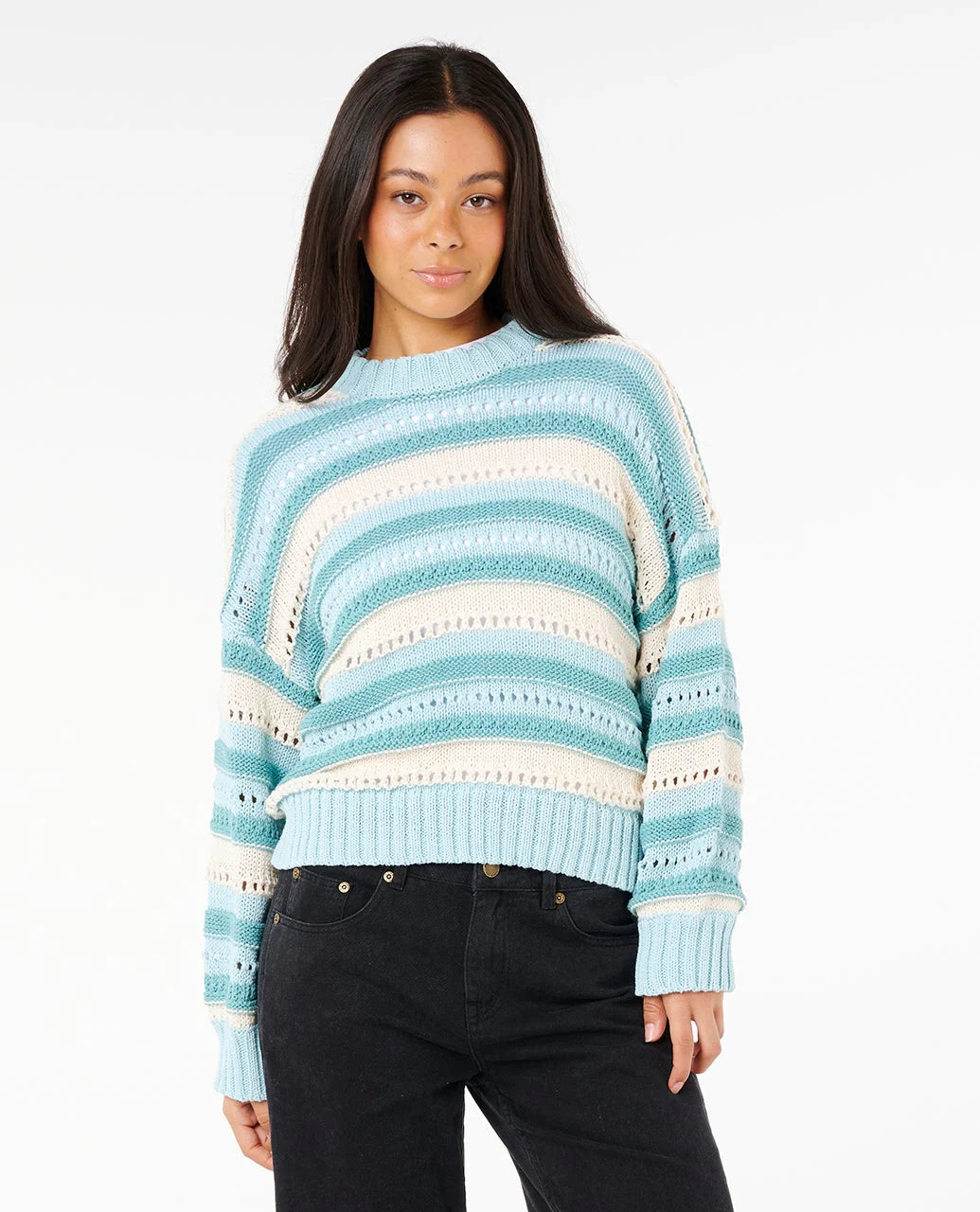 RIP CURL NEON ISLES COTTON STRIPE KNIT