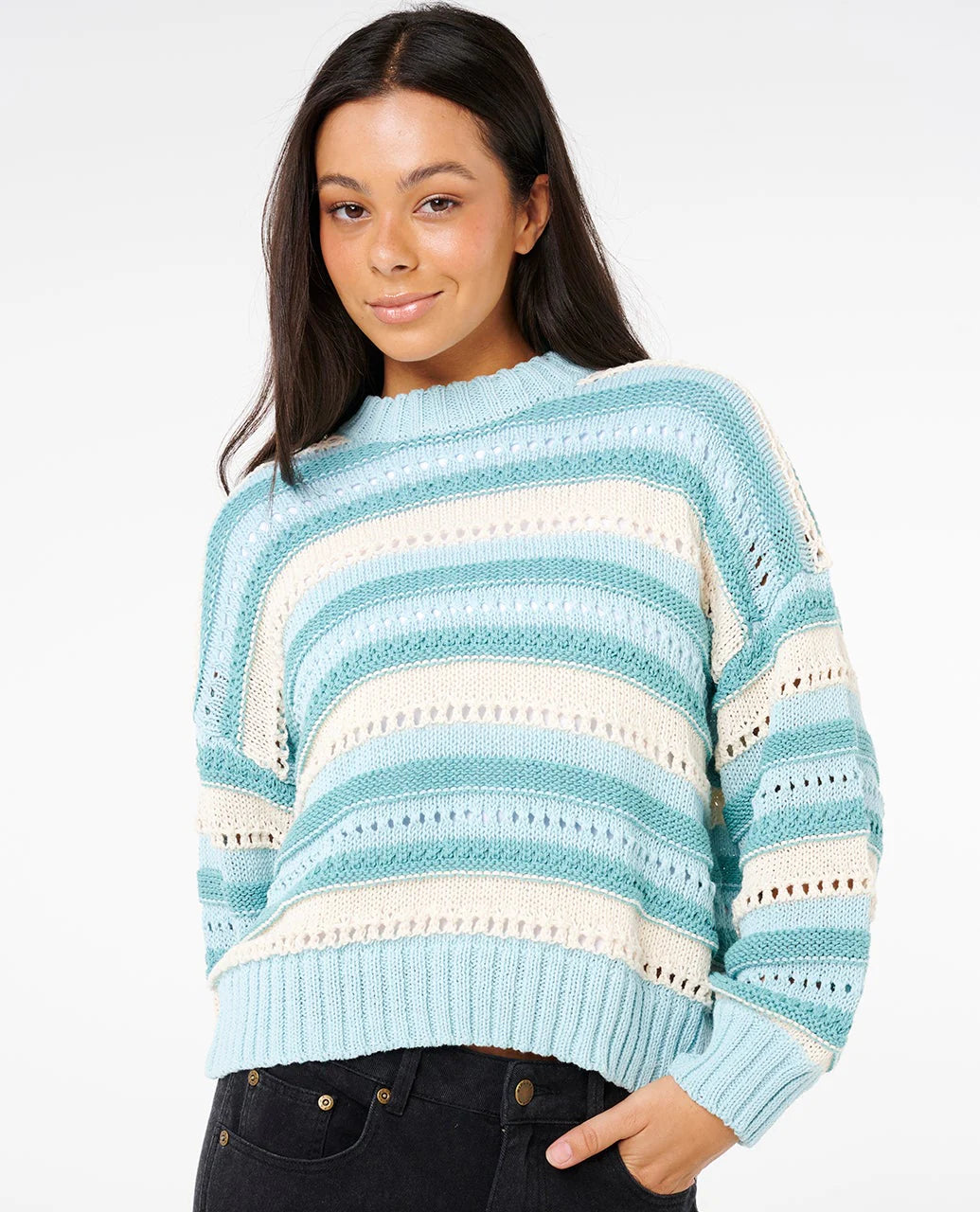 RIP CURL NEON ISLES COTTON STRIPE KNIT