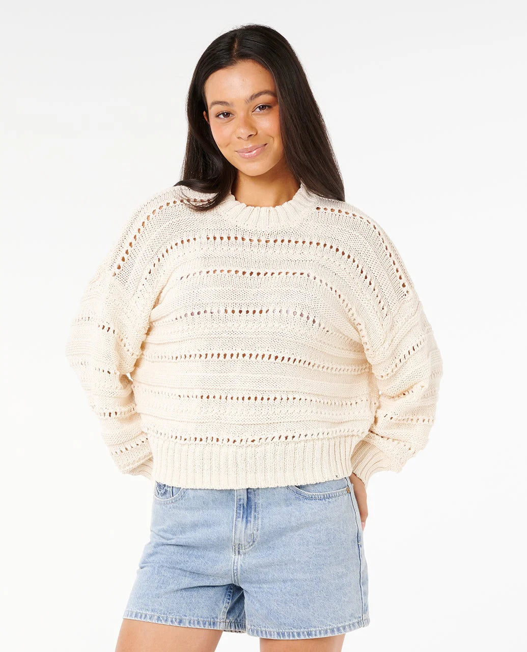 RIP CURL NEON ISLES COTTON STRIPE KNIT