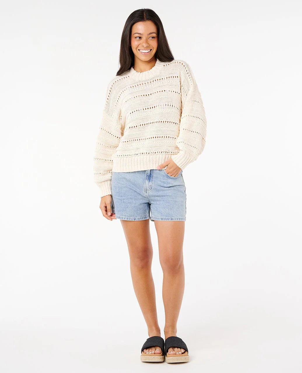 RIP CURL NEON ISLES COTTON STRIPE KNIT