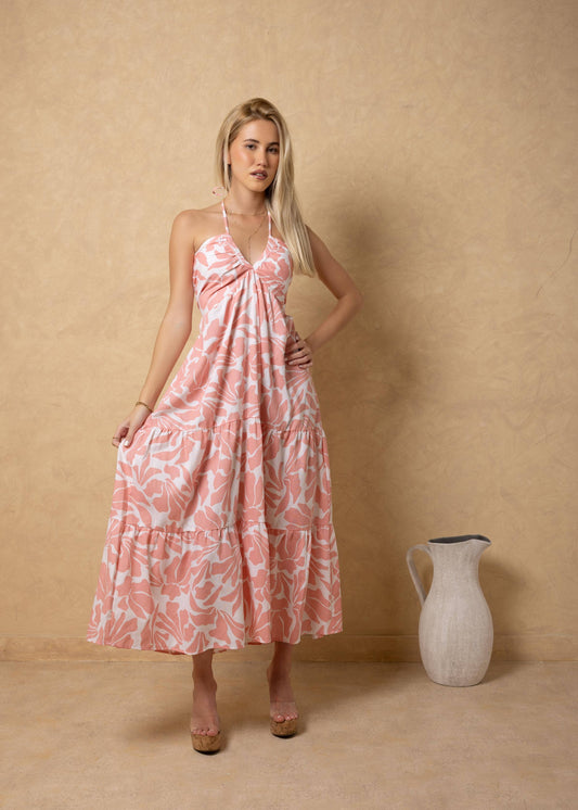 ROSE PETALS MAXI DRESS