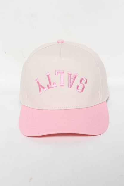 SALTY Upside Down Embroidery  Two Tone Baseball Caps