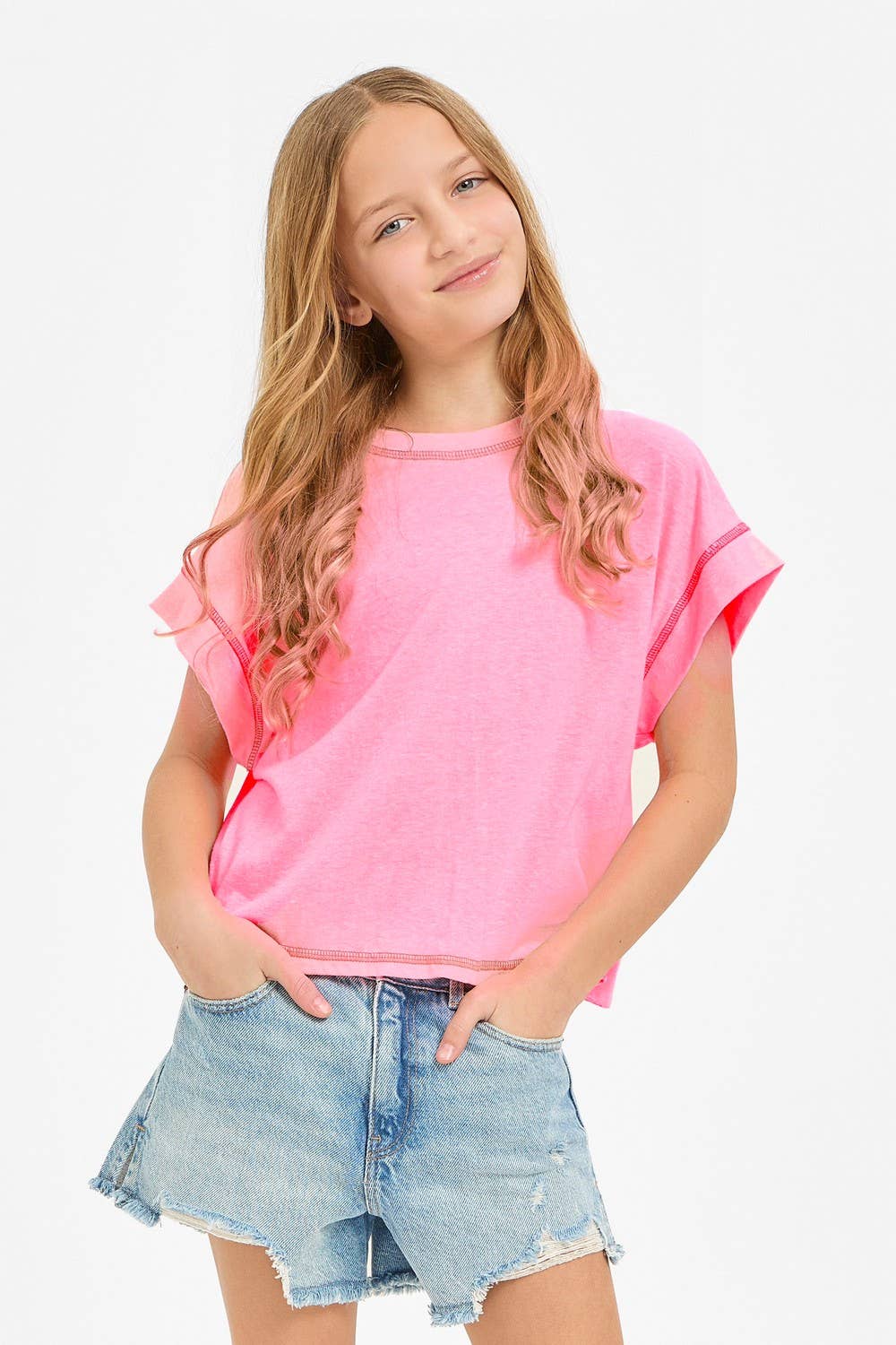 OVERLAP GIRL'S TOP