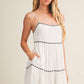 TAPE TRIM ROMPER DRESS