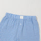 GINGHAM HIGH WAISTED BLUE SHORTS