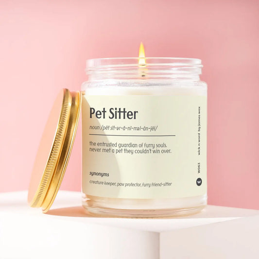 PET SITTER DEFINITION CANDLE