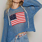 AMERICAN FLAG HOODIE SWEATER TOP