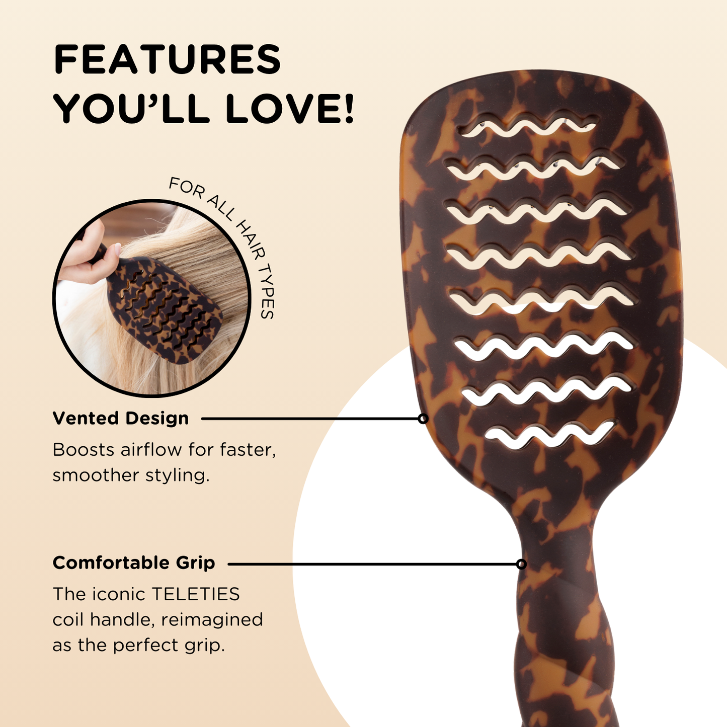 TELETIES: MULTI USE HAIR BRUSH