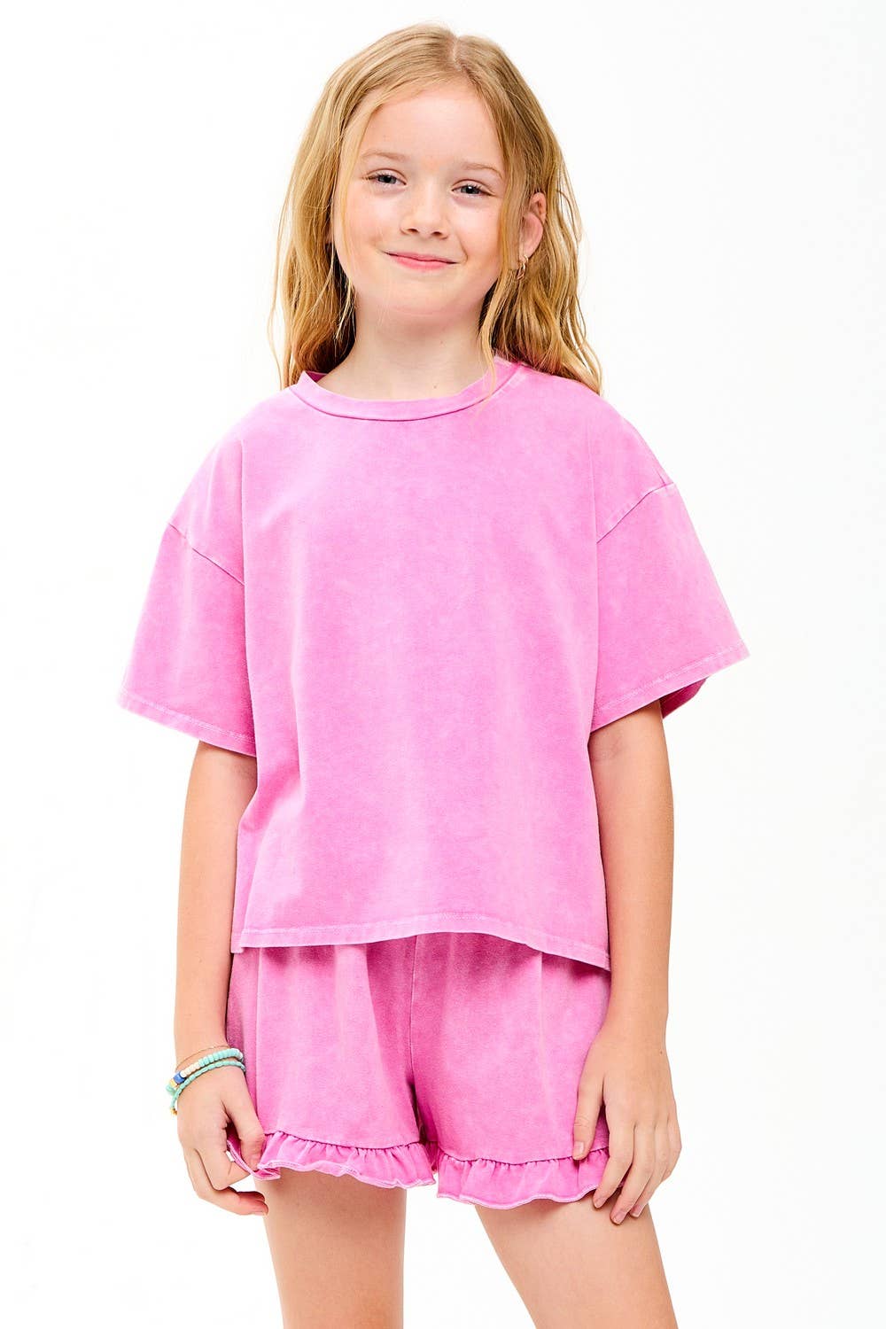 MINA GIRL'S CROP TOP AND SHORT SET