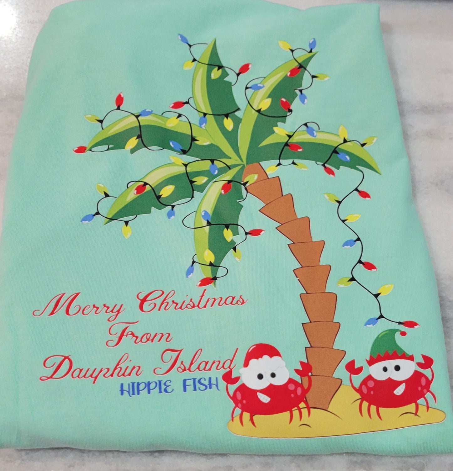 MERRY CHRISTMAS FROM DAUPHIN ISLAND L/S T-SHIRT