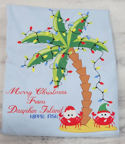 MERRY CHRISTMAS FROM DAUPHIN ISLAND L/S T-SHIRT