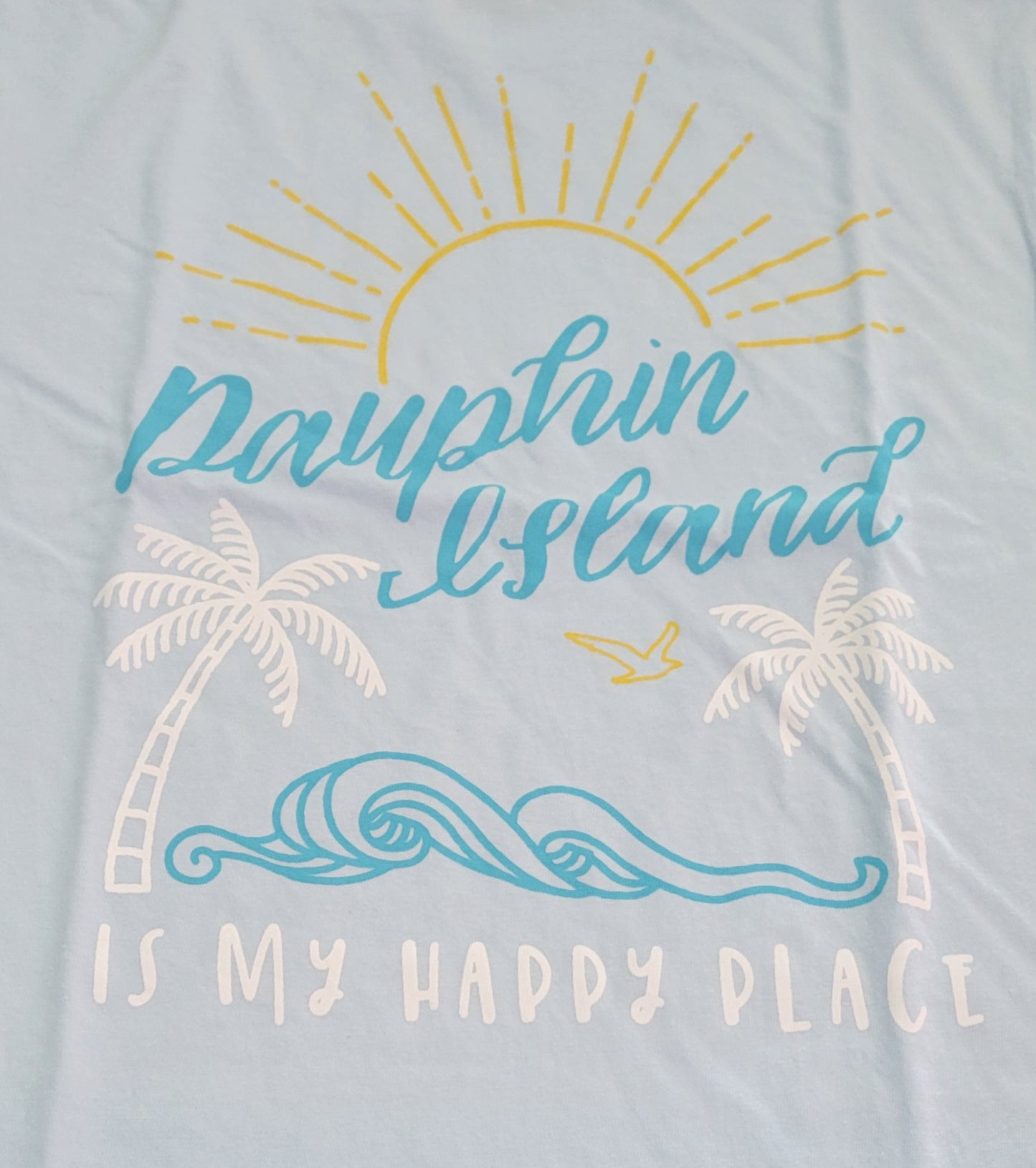 DAUPHIN ISLAND IS MY HAPPY PLACE LS T-SHIRT