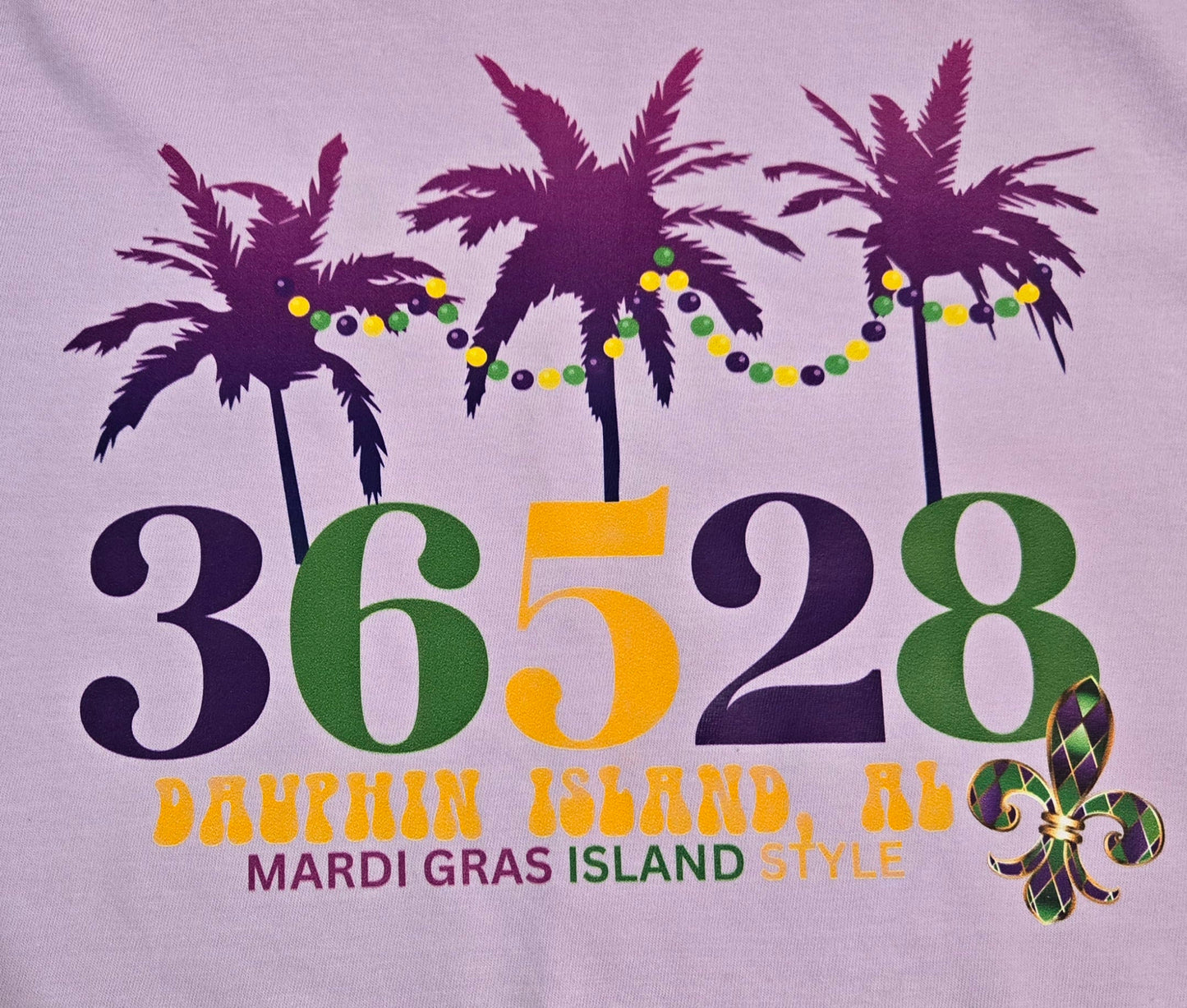 MARDI GRAS PALM TREE LS T-SHIRTS