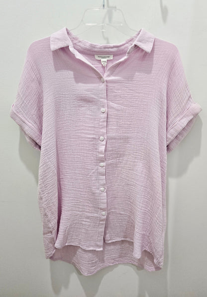 ALEXANDER SS LINEN BUTTON DOWN TOP