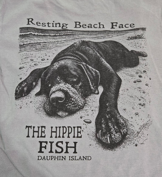 RESTING BEACH FACE LS T-SHIRT