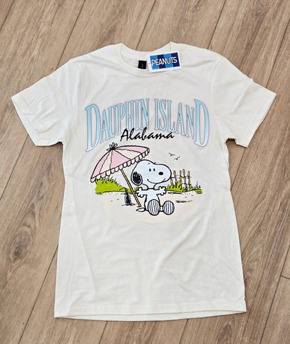 SNOOPY PANORAMA BEACH SS T-SHIRT
