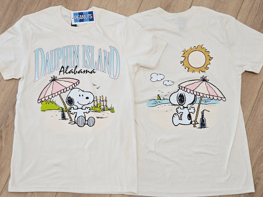 SNOOPY PANORAMA BEACH SS T-SHIRT
