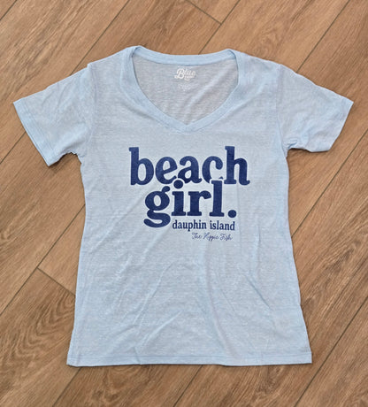 BEACH GIRL V-NECK TEE