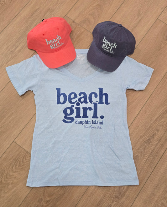 BEACH GIRL V-NECK TEE