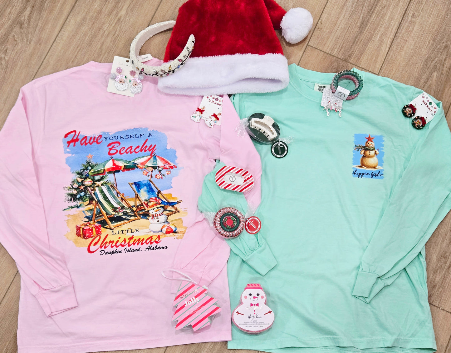 DAUPHIN ISLAND CHRISTMAS LS T-SHIRT