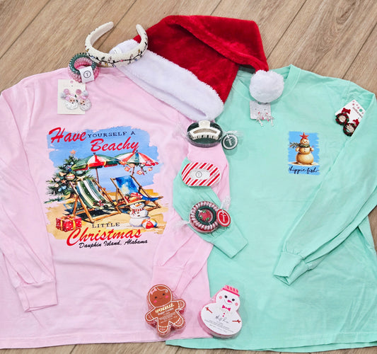 DAUPHIN ISLAND CHRISTMAS LS T-SHIRT