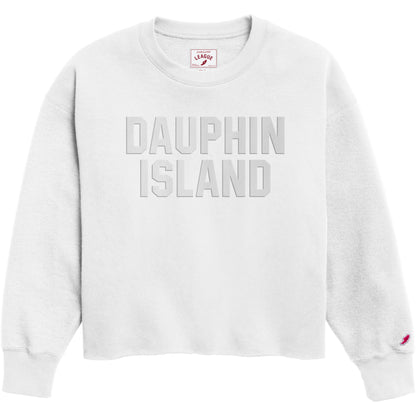 MARSHMALLOW PUFF DI MIDI CROP SWEATSHIRT