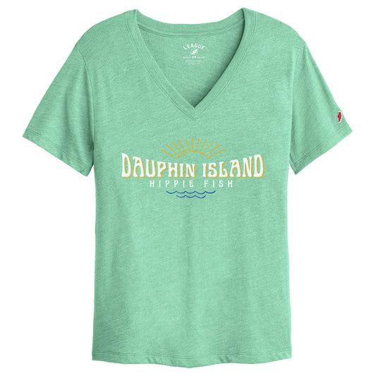 LUMINESCENT DAUPHIN ISLAND V-NECK T-SHIRT