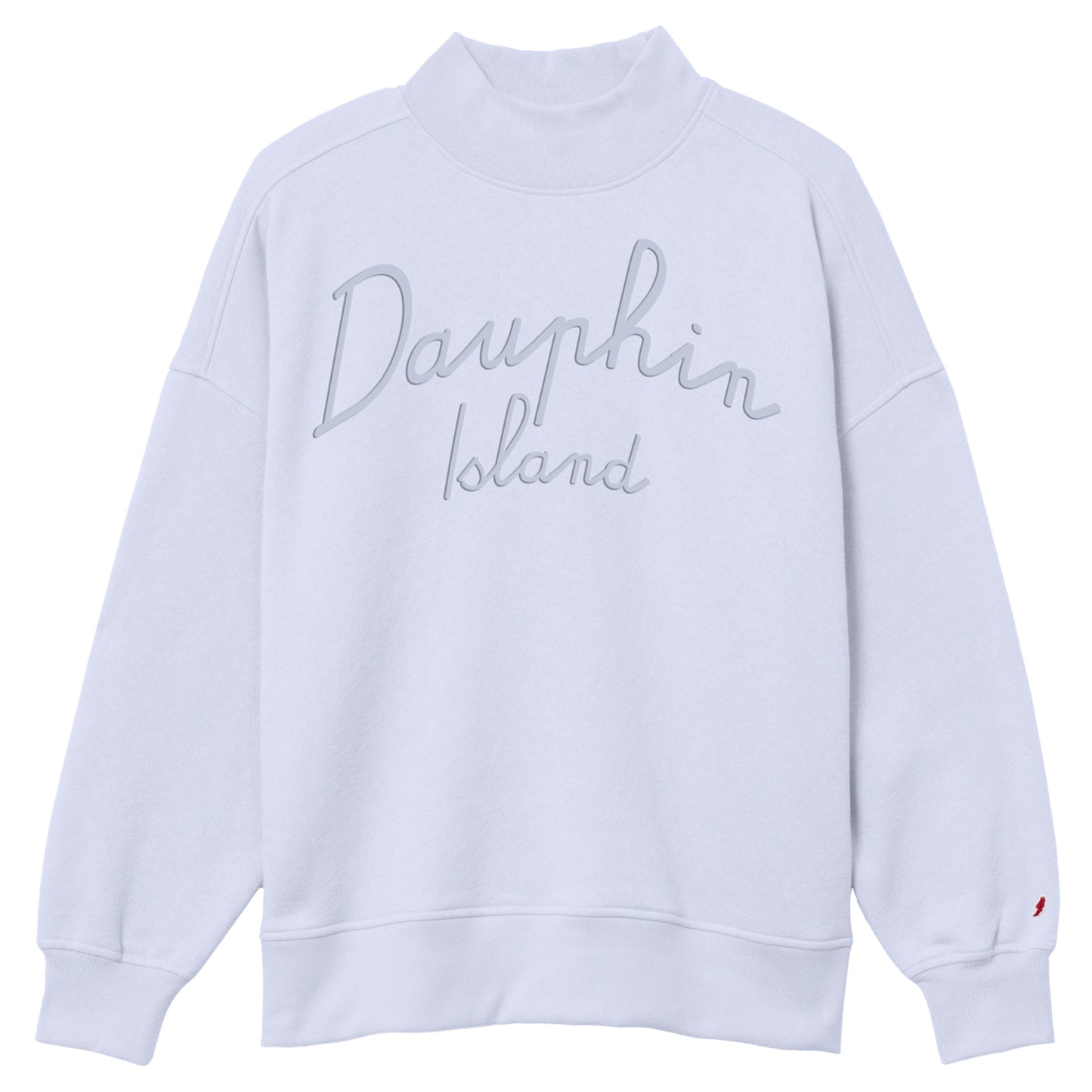 MOCK NECK SCRIPT SWEATSHIRT