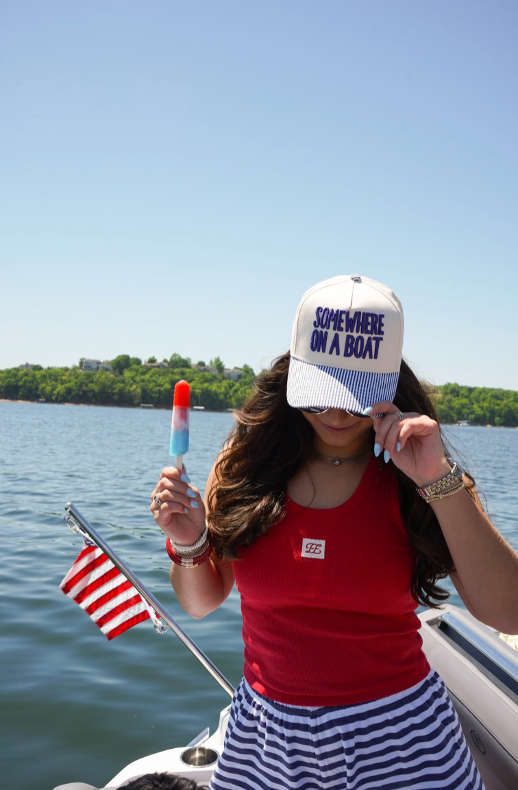SOMEWHERE ON A BOAT