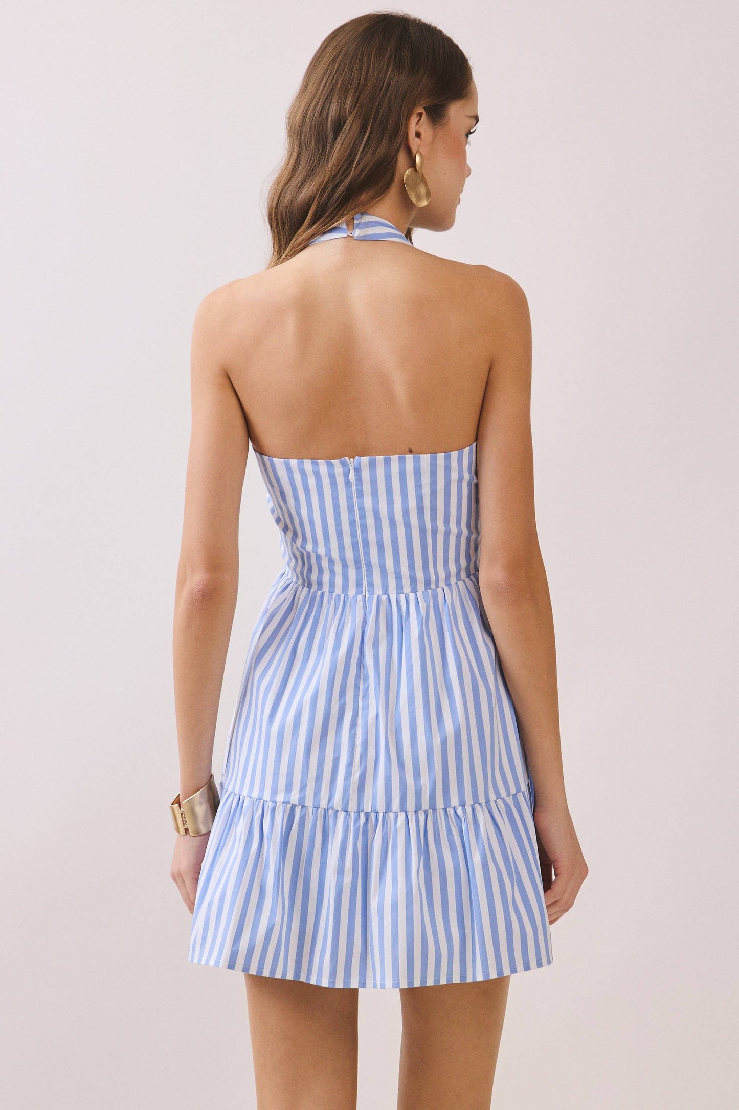 BLUE SKIES HALTER DRESS