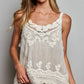 CROCHET CHENILLE TANK  TOP