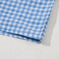 GINGHAM HIGH WAISTED BLUE SHORTS