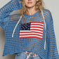 AMERICAN FLAG HOODIE SWEATER TOP