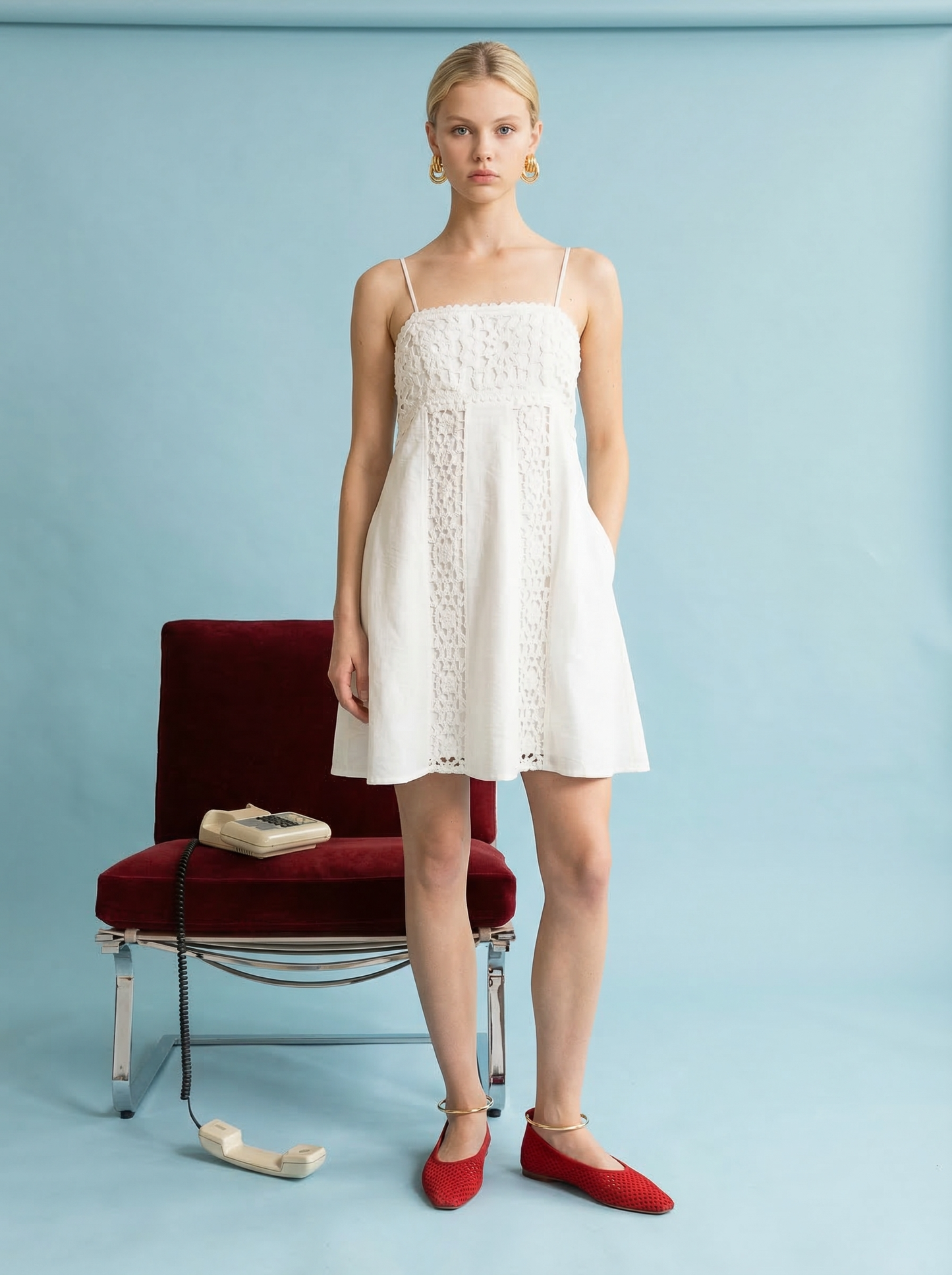 JASMINE CROCHET DETAIL MINI DRESS
