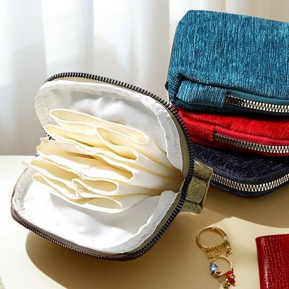 FRINGE ZIPPER JEWELRY TRAVEL ORGANIZER