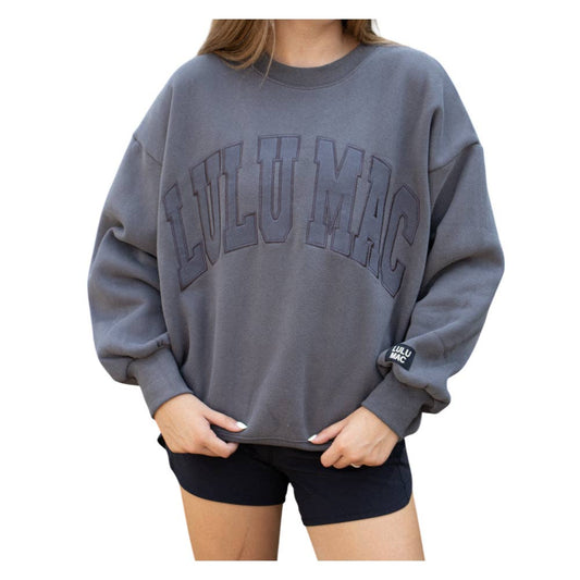 LULU MAC DARK GREY MONOCHROME SWEATSHIRT