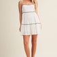 TAPE TRIM ROMPER DRESS