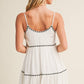 TAPE TRIM ROMPER DRESS