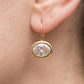 OVAL BEZEL EARRINGS