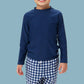 BOYS NAVY LONG SLEEVE RASH GUARD