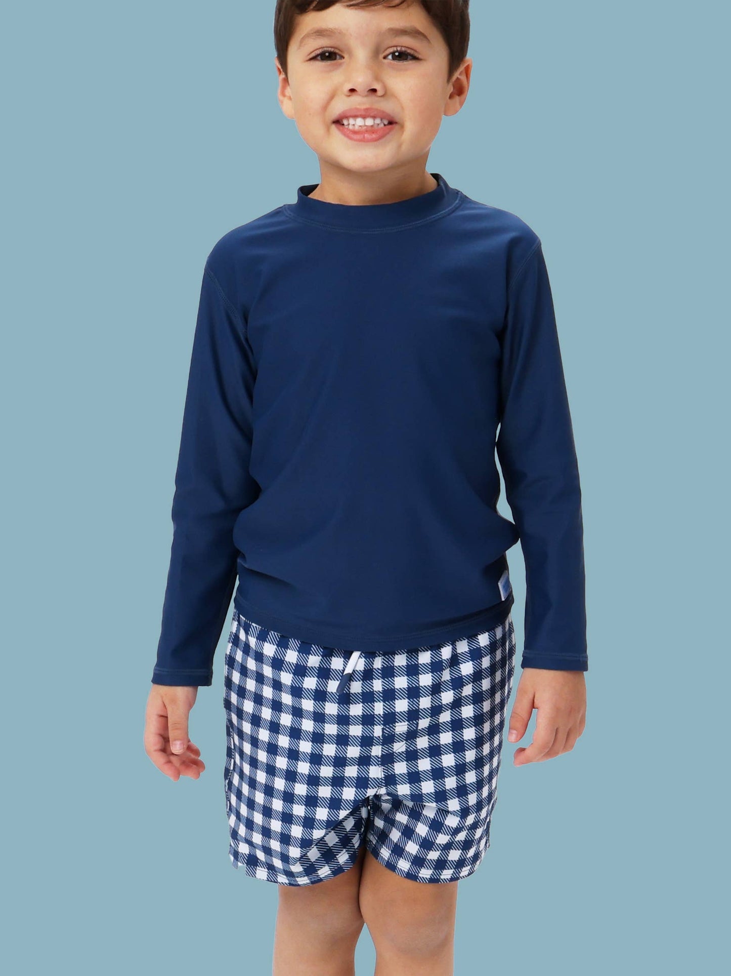 BOYS NAVY LONG SLEEVE RASH GUARD