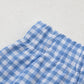 GINGHAM HIGH WAISTED BLUE SHORTS